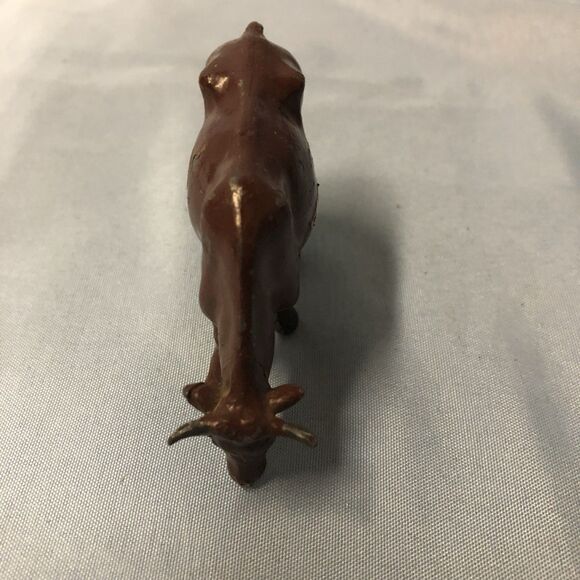 Vintage Lead Brown Cow Figures Lot Of 2 - Picture 3 of 5